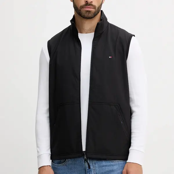 Vesta Tommy Hilfiger černá barva, přechodná, MW0MW39515