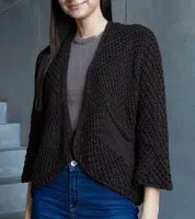 Gemre Brown Nira Wrap Cardigan