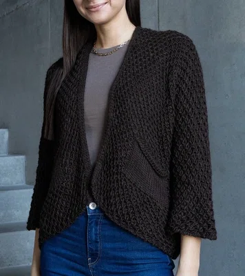 Gemre Brown Nira Wrap Cardigan