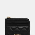 Kožená peněženka Dkny dámská, černá barva, R521KL12
