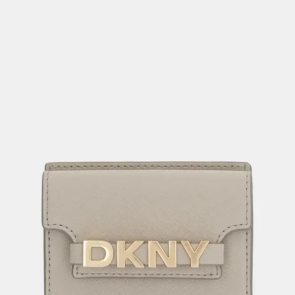 Kožená peněženka Dkny dámská, béžová barva, R52ZKM22