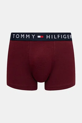 Boxerky Tommy Hilfiger pánské, vínová barva, UM0UM02836
