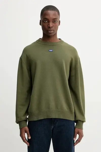 Svetr Hugo Blue pánský, zelená barva, 50543784