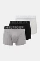 Boxerky Tommy Hilfiger 3-pack pánské, šedá barva, UM0UM03467