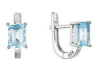 Evolution Group - Pavona Stříbrné visací náušnice s pravým topazem 11498.3