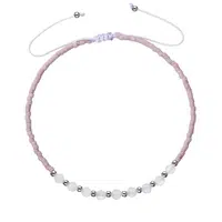 Evolution Group - Pavona Textilní náramek s fialovými Miyuki korálky 13037.3 amethyst