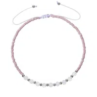 Evolution Group - Pavona Textilní náramek s fialovými Miyuki korálky 13037.3 amethyst