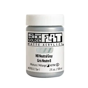 Akrylová barva Golden SoFlat Matte 59 ml - 6765 N8 Neutral Gray