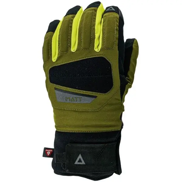 Matt BONDONE Detské lyžiarske rukavice, khaki, veľkosť 6Y