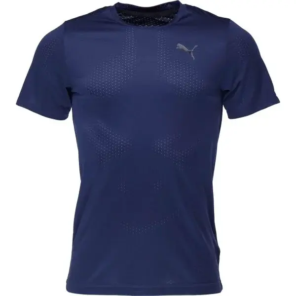 Puma TRAIN FAV BLASTER Pánske tričko, tmavo modrá, veľkosť