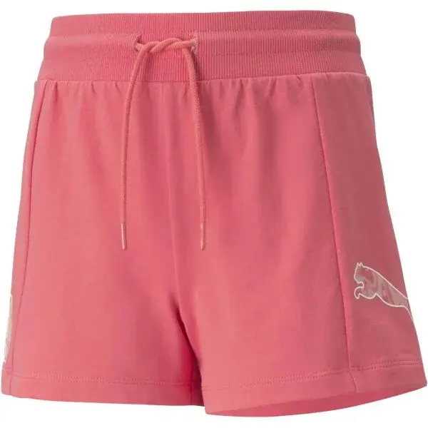 Puma POWER SUMMER HIGH-WAIST SHORTS TR G Dievčenské kraťasy, ružová, veľkosť
