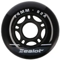 Zealot INLINE WHEELS 4 PACK 74-82A Set in-line koliesok, čierna, veľkosť