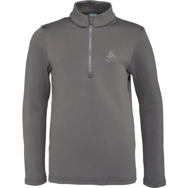 Odlo MID LAYER 1/2 ZIP BERRA KIDS Detská mikina, sivá, veľkosť