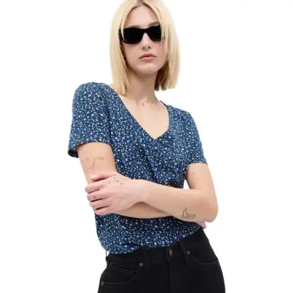 GAP ORGANIC Dámske tričko, modrá, veľkosť