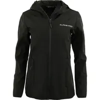 ALPINE PRO BREFA Dámska softshellová bunda, čierna, veľkosť