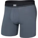 SAXX ESSENTIAL COTTON BOXER BRIEF FLY Pánska spodná bielizeň, sivá, veľkosť