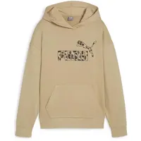 Puma ESS+ ANIMAL AOP HOODIE Dámska mikina s kapucňou, béžová, veľkosť