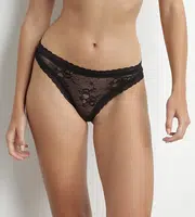 DIM ROMANCE BRIEF - Dámske čipkované nohavičky - čierna