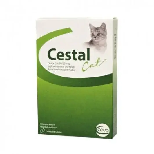 CESTAL  CAT 80 mg/20 mg žuvacie tablety pre mačky 8 tabliet