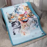 Baránková deka MAČKY farebné 140 x 200 cm