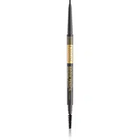 Eveline Cosmetics Micro Precise vodeodolná ceruzka na obočie s kefkou 2 v 1 odtieň 04 Graphite 4 g