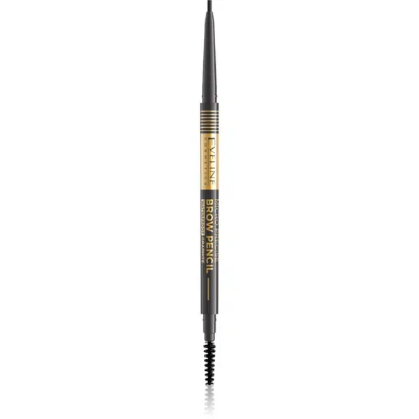 Eveline Cosmetics Micro Precise vodeodolná ceruzka na obočie s kefkou 2 v 1 odtieň 04 Graphite 4 g
