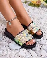 Resti Royalfashion Black women's decorated Maurelle flip-flops