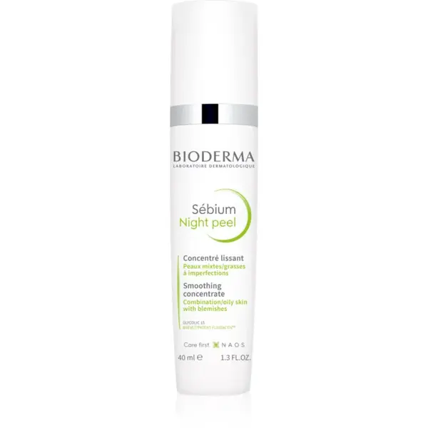 Bioderma Sébium Night Peel vyhladzujúce exfoliačné sérum proti nedokonalostiam pleti 40 ml