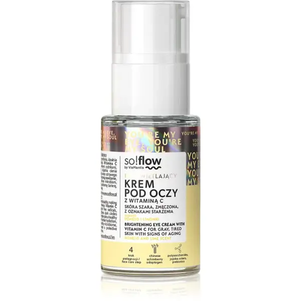 so!flow Brightening Eye Cream With Vitamin C detoxikačný a rozjasňujúci krém na očné okolie s vitamínom C 15 ml