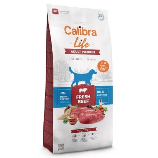 Calibra Dog Life Adult Medium Fresh Beef 12 kg | Granule pre psov