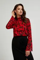 Marisse Women's Shirt Z-Ko-4543 Black_Red