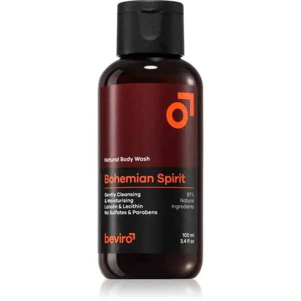 Beviro Bohemian Spirit Natural Body Wash prírodný sprchový gél pre mužov 100 ml