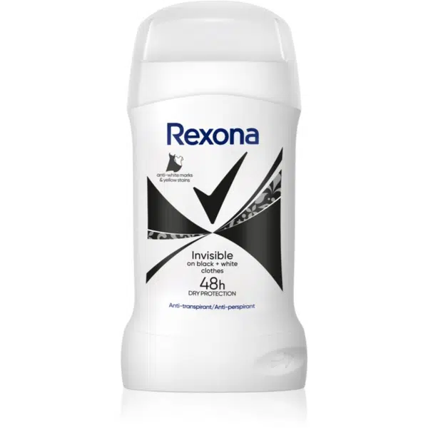 Rexona Invisible Black&White tuhý antiperspirant proti bielym škvrnám 50 ml