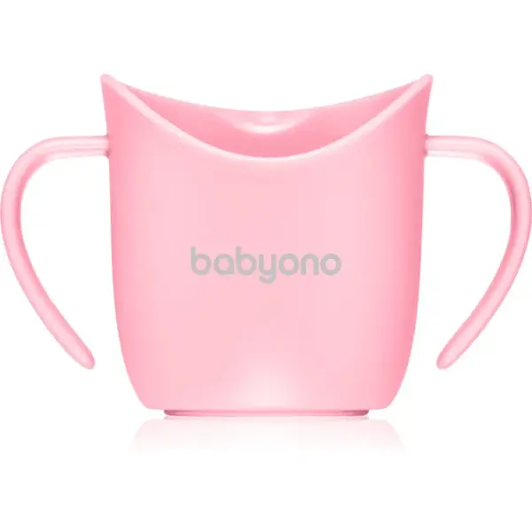 BabyOno Be Active Ergonomic Training Cup tréningový hrnček s držadlami Pink 6 m+ 120 ml