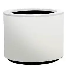 Válcový samozavlažovací květináč STEEL PLUS, více variant - Hobby Flower Barva: bílá, Rozměry: Ø60 x 50