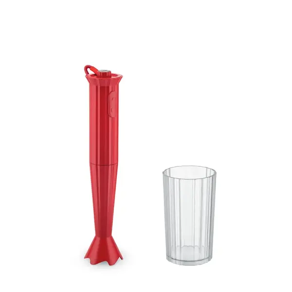 Stolní mixér Plisse, červený, prům. 7 cm - Alessi