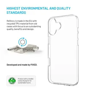 TPU gelový kryt FIXED ReStory AntiUV pro Apple iPhone 16 Plus, transparentní