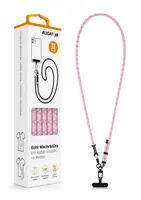 Univerzální šňůrka pro mobilní telefon Aligator Echt Machršňůra, světle růžová