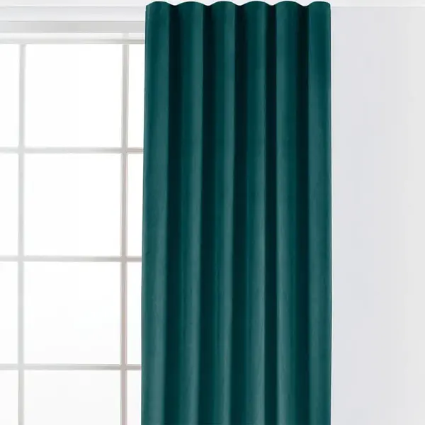 Sametový závěs FILUMI petrolejový 140 x 250 cm sada 2 ks