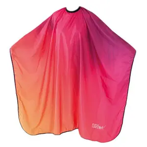 Kadeřnická pláštěnka na stříhání Eurostil Professional - oranžovo-růžová - kovový háček (07750) + dárek zdarma