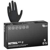 Silnější nitrilové rukavice Espeon Nitril Ideal 3 - 100 ks, černé, velikost S (100183) + dárek zdarma
