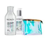 Sada pro poškozené vlasy Redken Acidic Bonding Concentrate - šampon + denní a noční sérum + taštička zdarma + dárek zdarma