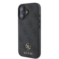 Zadní kryt Guess PU 4G Small Metal Logo MagSafe pro Apple iPhone 16, šedá