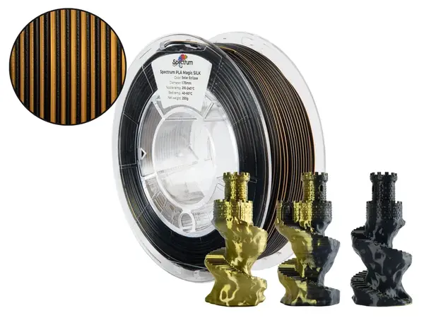 Spectrum 81388 3D filament, PLA Magic Silk, 1,75mm, 250g, Vícebarevný (Solar eclipse)