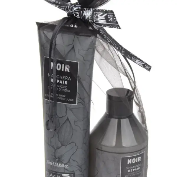 Dárková sada šamponu a masky pro poškozené vlasy Black Noir Repair (102011B) + dárek zdarma