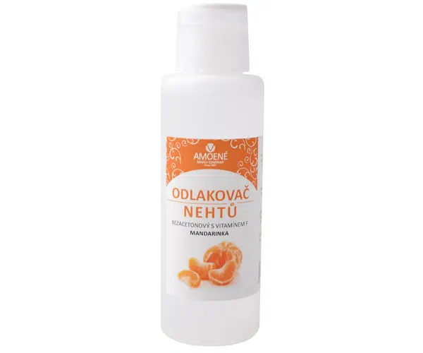 Bezacetonový odlakovač na nehty Amoené, mandarinka - 100 ml (0114B3M100)