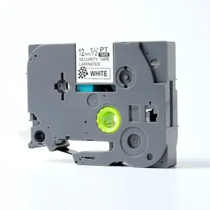 Kompatibilní páska s Brother TZ-SE3 / TZe-SE3, 12mm x 8m, černý tisk / bílý podklad, plombovací