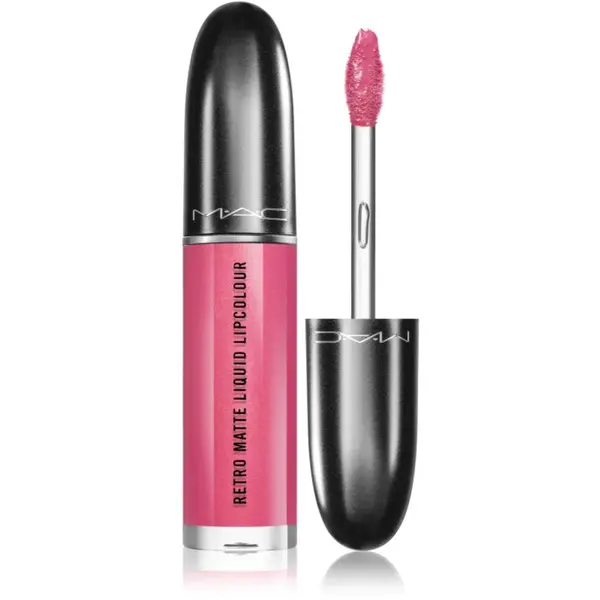 MAC Cosmetics Retro Matte Liquid Lipcolour matná rtěnka s metalickým efektem odstín Metallic Rose 5 ml