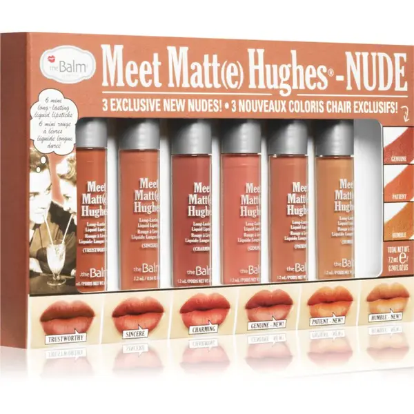 theBalm Meet Matt(e) Hughes Mini Kit sada tekutých rtěnek