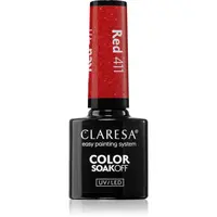 Claresa SoakOff UV/LED Color Sunny Garden gelový lak na nehty odstín Red 411 5 g
